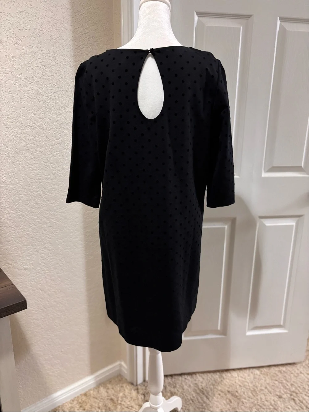 kate spade Black Polka Dot Midi Shift Dress